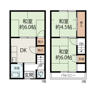 兵庫県尼崎市大庄北5【一戸建】の間取り