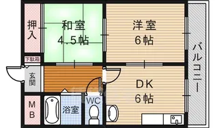 ローズハイツ【4階】の間取り