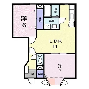 クレストホージュ【1階】の間取り