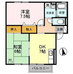 ハイムさかせい【2階】の間取り