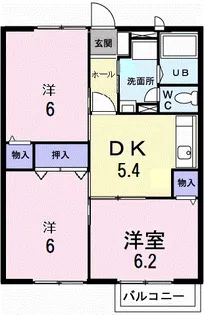 オークヒルズ C【2階】の間取り