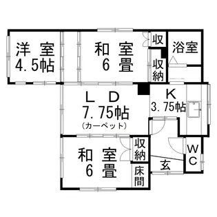 北海道釧路市若竹町【一戸建】の間取り