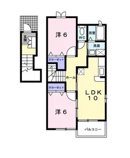 ロエル【2階】の間取り