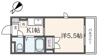 1Kの間取り画像