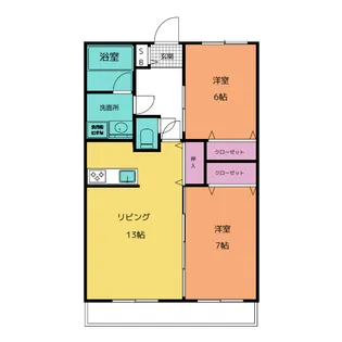 リリーヴィレッジGRACE【6階】の間取り
