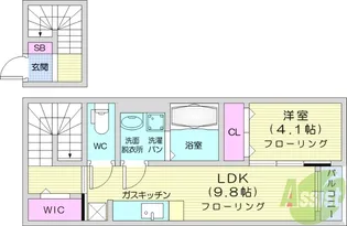 ジュネス台原【2階】の間取り