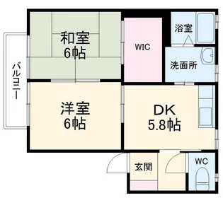 メルベーユ新梨【2階】の間取り