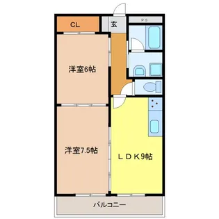 シャトレ桑名【4階】の間取り