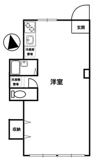 東山堂コーポ 敷無 手無 シェア・外国籍可 店舗事務所可【2階】の間取り