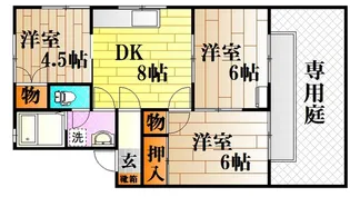 広島県広島市安佐北区亀山7【アパート】の間取り