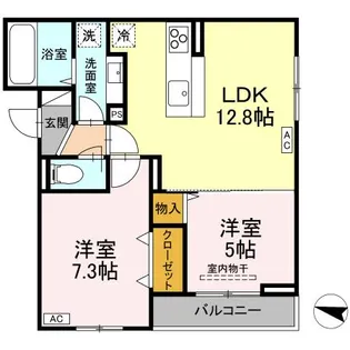 メラヴィリア西町【3階】の間取り