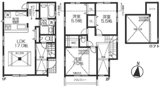 埼玉県川越市大字的場【一戸建】の間取り