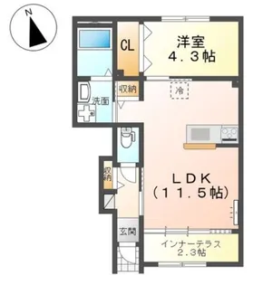 高知県香美市土佐山田町楠目【アパート】の間取り