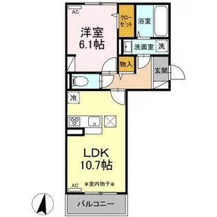 スリーライン高崎【2階】の間取り
