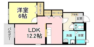 福岡県北九州市小倉南区徳吉東5【アパート】の間取り