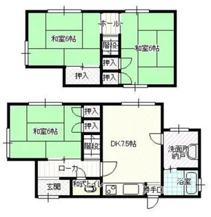 広島県広島市安佐南区緑井8【一戸建】の間取り