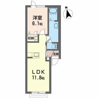 ラブリーハイツ【2階】の間取り