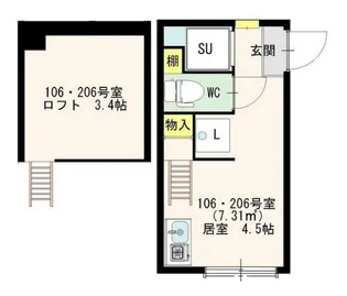 ウェルストン神楽坂【1階】の間取り