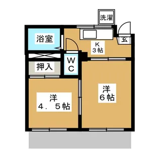 たかのアパート【1階】の間取り