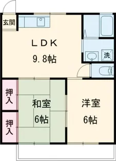 コーポ安楽【1階】の間取り