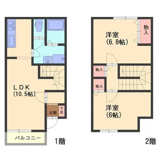 富山県富山市経堂2【一戸建】の間取り