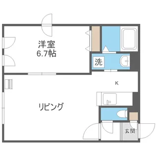アビネス本通II【4階】の間取り