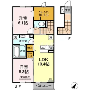 ルクシード【2階】の間取り