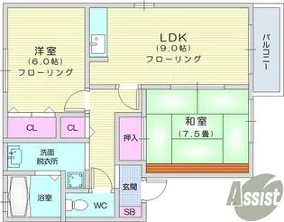 AISE SQUARE3【1階】の間取り
