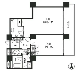 2LDKの間取り画像