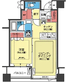 フロール横濱関内【6階】の間取り