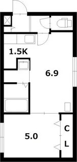 北海道札幌市豊平区平岸一条8【アパート】の間取り