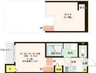 Villa Hermosa国見【1階】の間取り
