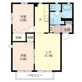 シャルム大倉山【2階】の間取り