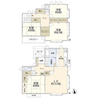 東京都東大和市向原5【一戸建】の間取り