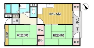 ケーティーマンション【1階】の間取り