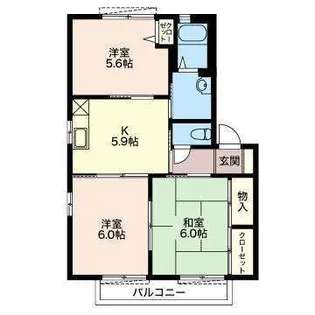 カーサ アコルデ B【2階】の間取り