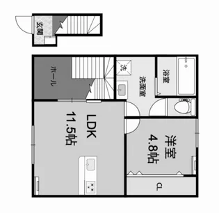 広島県福山市千田町3【アパート】の間取り