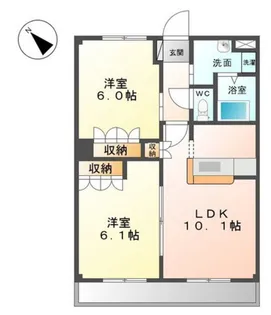 グリーン・コート【2階】の間取り