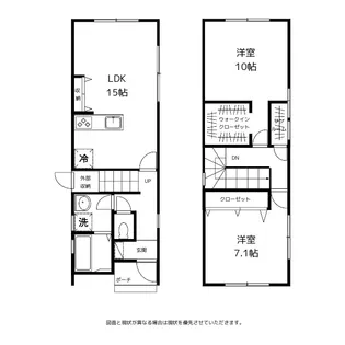 富山県富山市婦中町宮ケ島【一戸建】の間取り