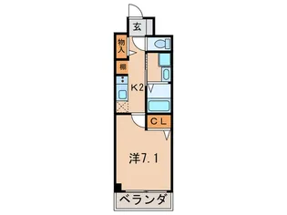 Bellevue武庫川【6階】の間取り