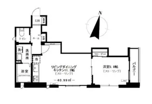 東京都世田谷区弦巻4【マンション】の間取り