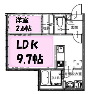 埼玉県越谷市大字蒲生【アパート】の間取り