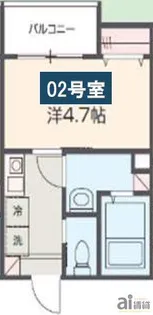 東京都小平市小川西町3【アパート】の間取り