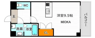 サンライフ北田辺【6階】の間取り