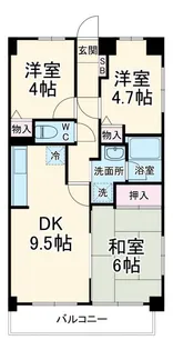 グランドール井上【3階】の間取り