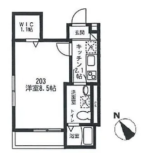 東京都杉並区方南2【アパート】の間取り