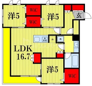 セラ ルシャト船橋【2階】の間取り