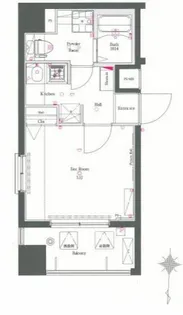 AZEST本所吾妻橋【6階】の間取り