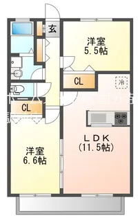 グリーンペペ【2階】の間取り
