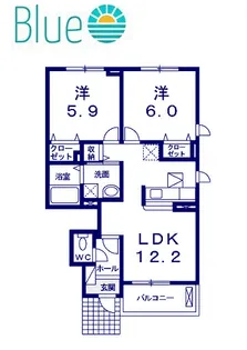 グリーンアヴェニュー【2階】の間取り